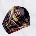 Custom Service Award College Style Emblematic Ring